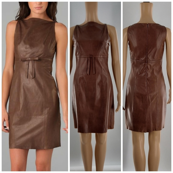 Robert Rodriguez Dresses & Skirts - Robert Rodriguez Lamb Leather Sheath Dress 2